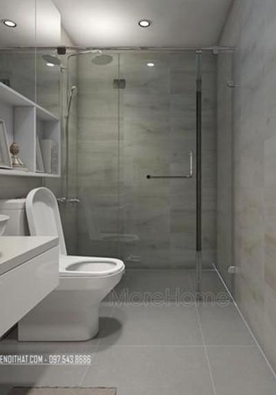  Mẫu Vách tắm kính cửa mở quay 